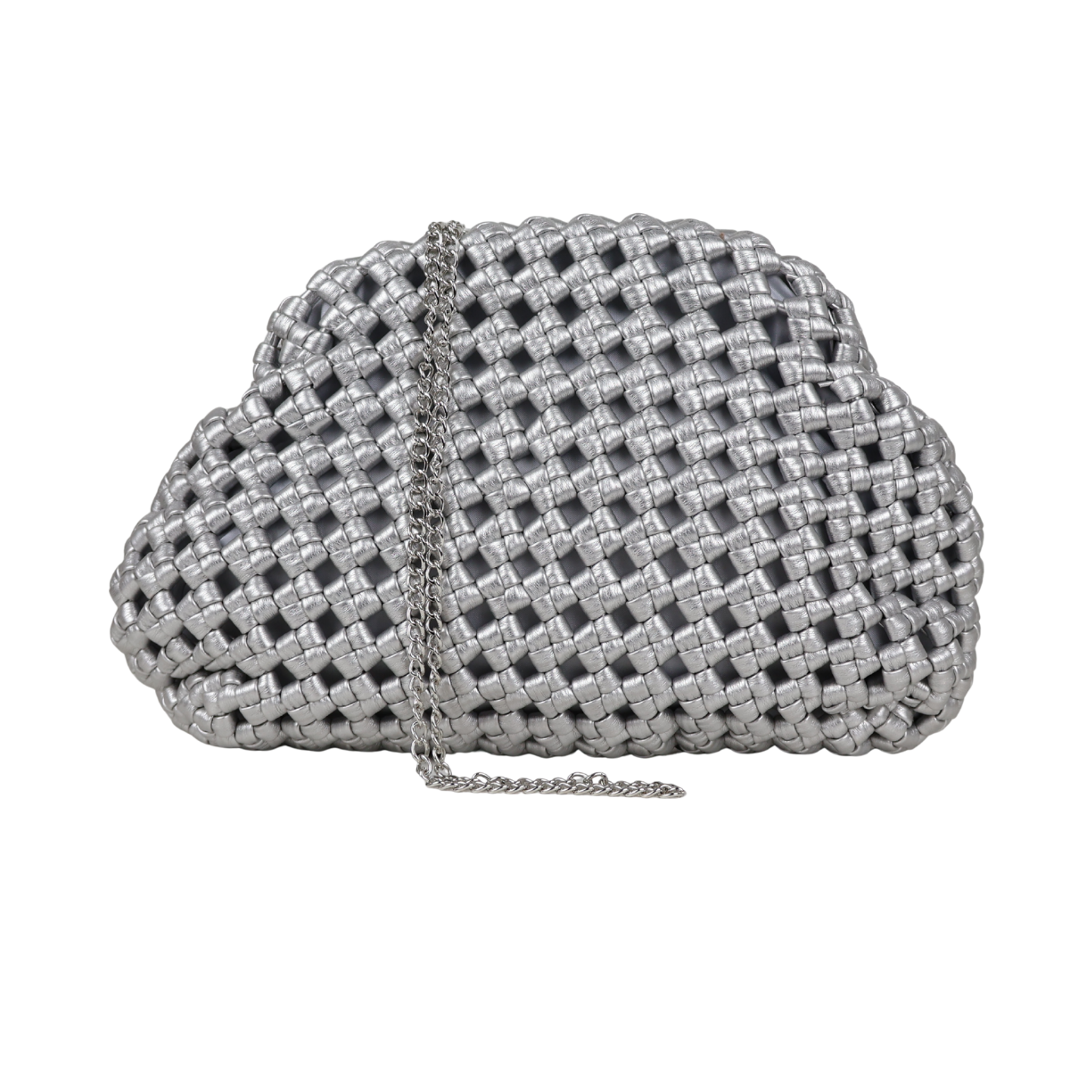 Bolsa de Festa Pouch Tressê Prata