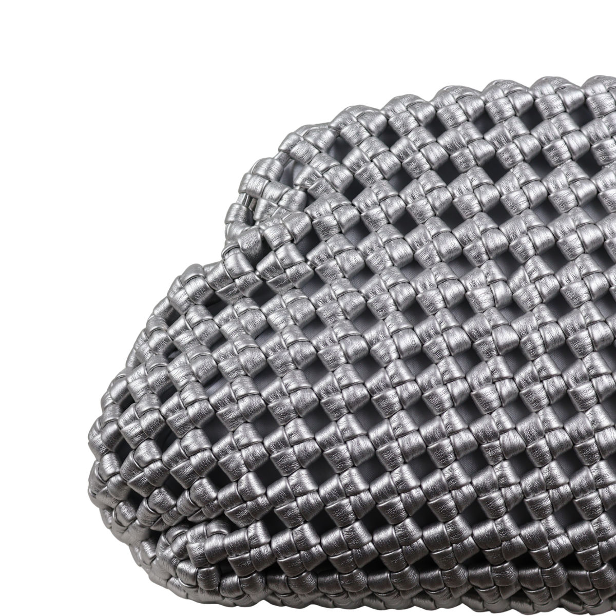 Bolsa de Festa Pouch Tressê Prata