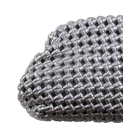 Bolsa de Festa Pouch Tressê Prata