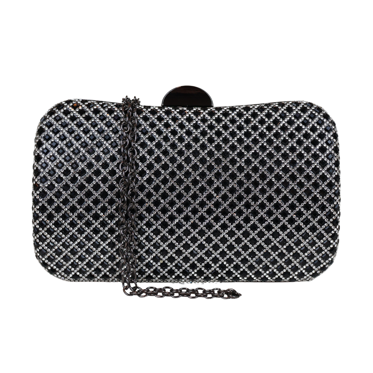 Bolsa Festa Clutch Strass Preta