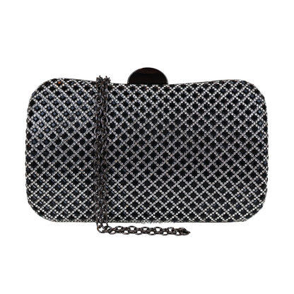 Bolsa Festa Clutch Strass Preta