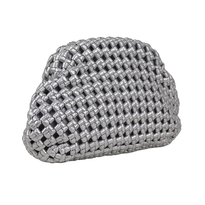 Bolsa de Festa Pouch Tressê Prata