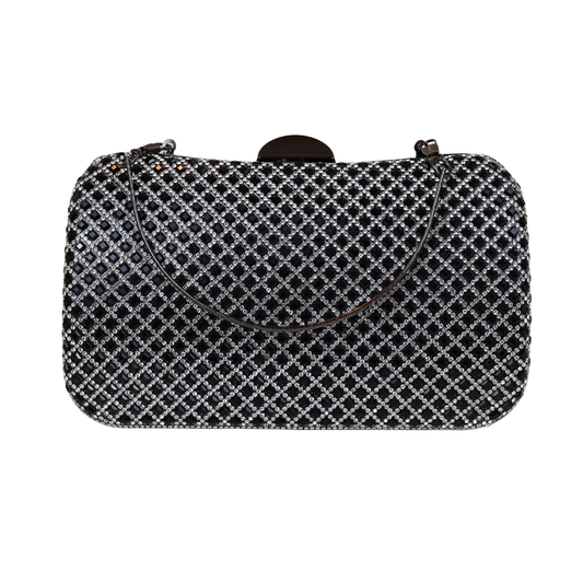 Bolsa Festa Clutch Strass Preta