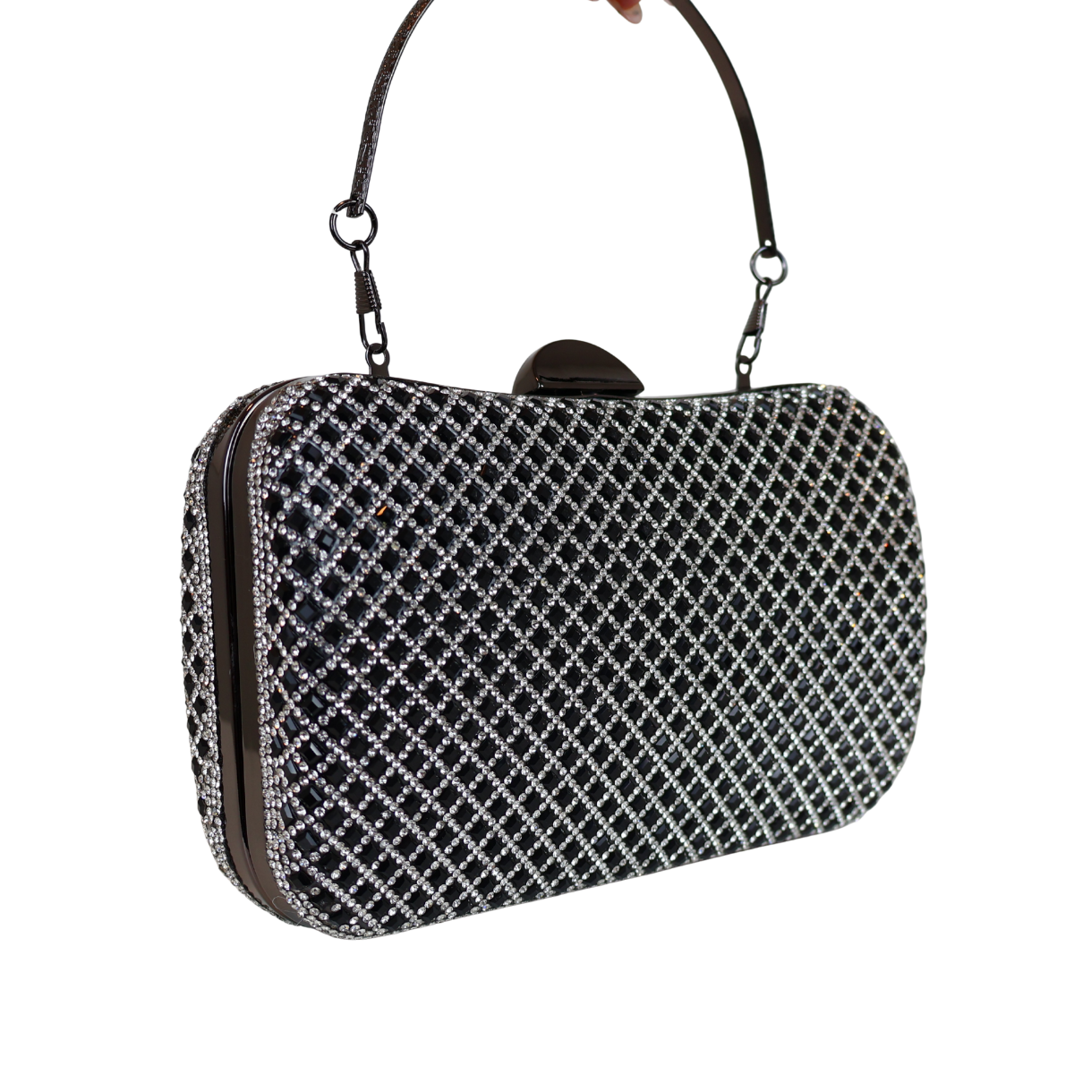 Bolsa Festa Clutch Strass Preta