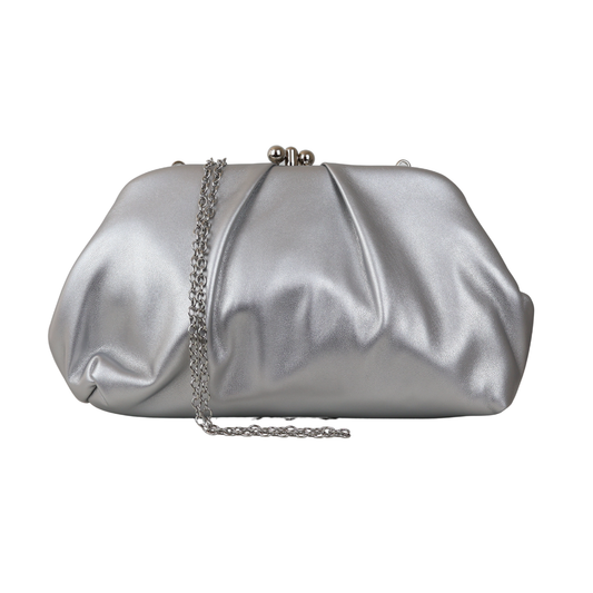 Bolsa de Festa Pouch Bicompartimento Prata