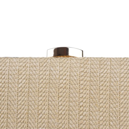 Bolsa Clutch Festa Palha Bege