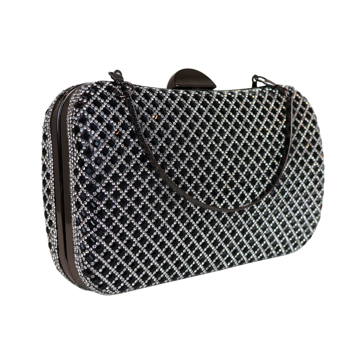 Bolsa Festa Clutch Strass Preta