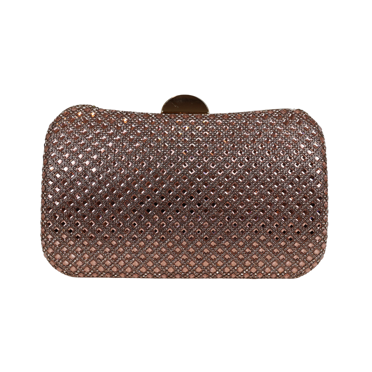 Bolsa Festa Clutch Strass Rosê Gold