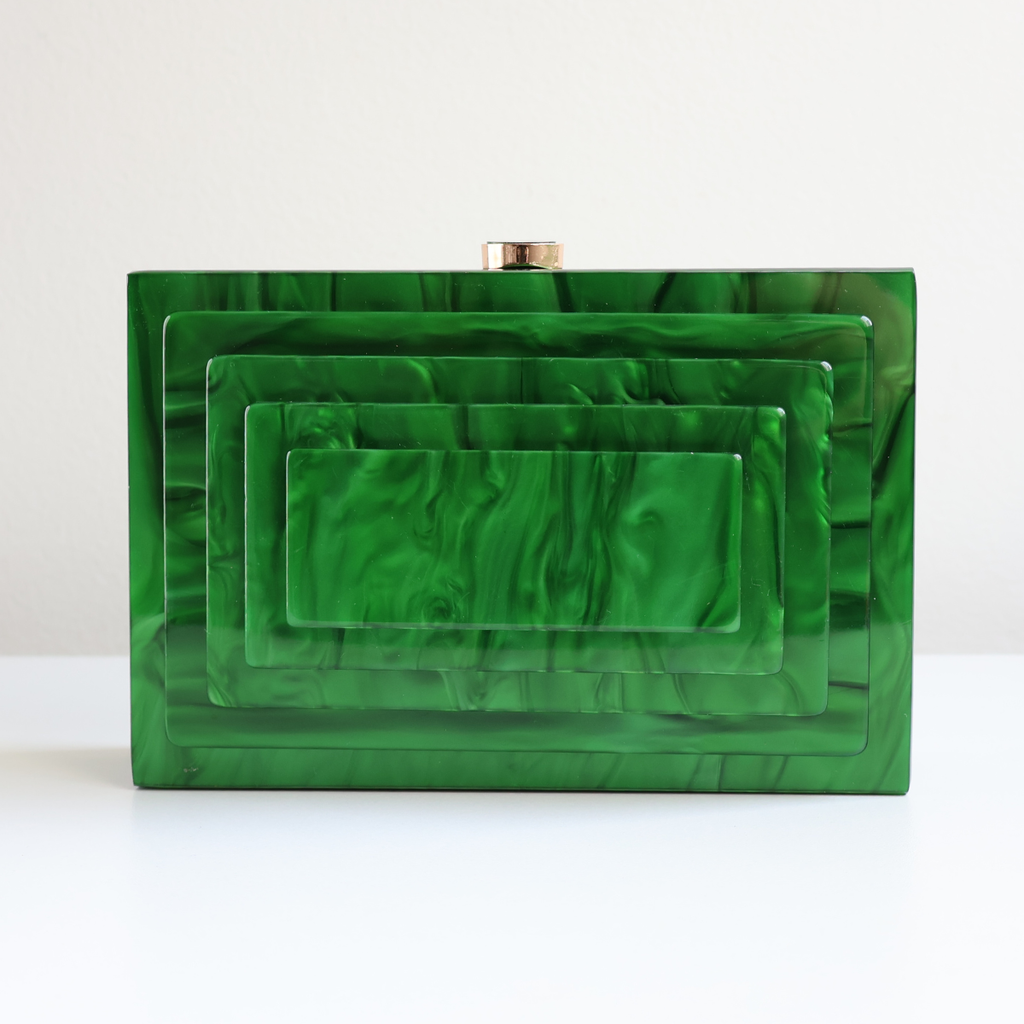 Bolsa Clutch Festa Acrílico Verde