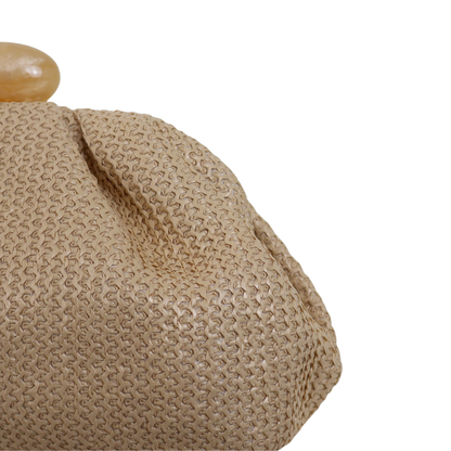 Bolsa Festa Pouch Palha Bege Claro