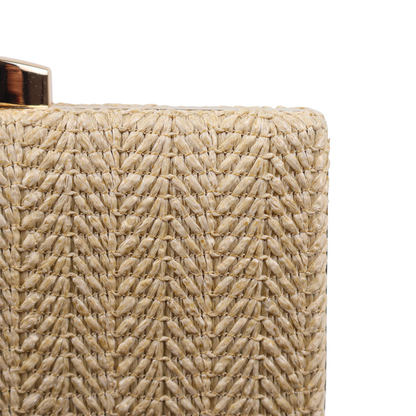 Bolsa Clutch Festa Palha Bege