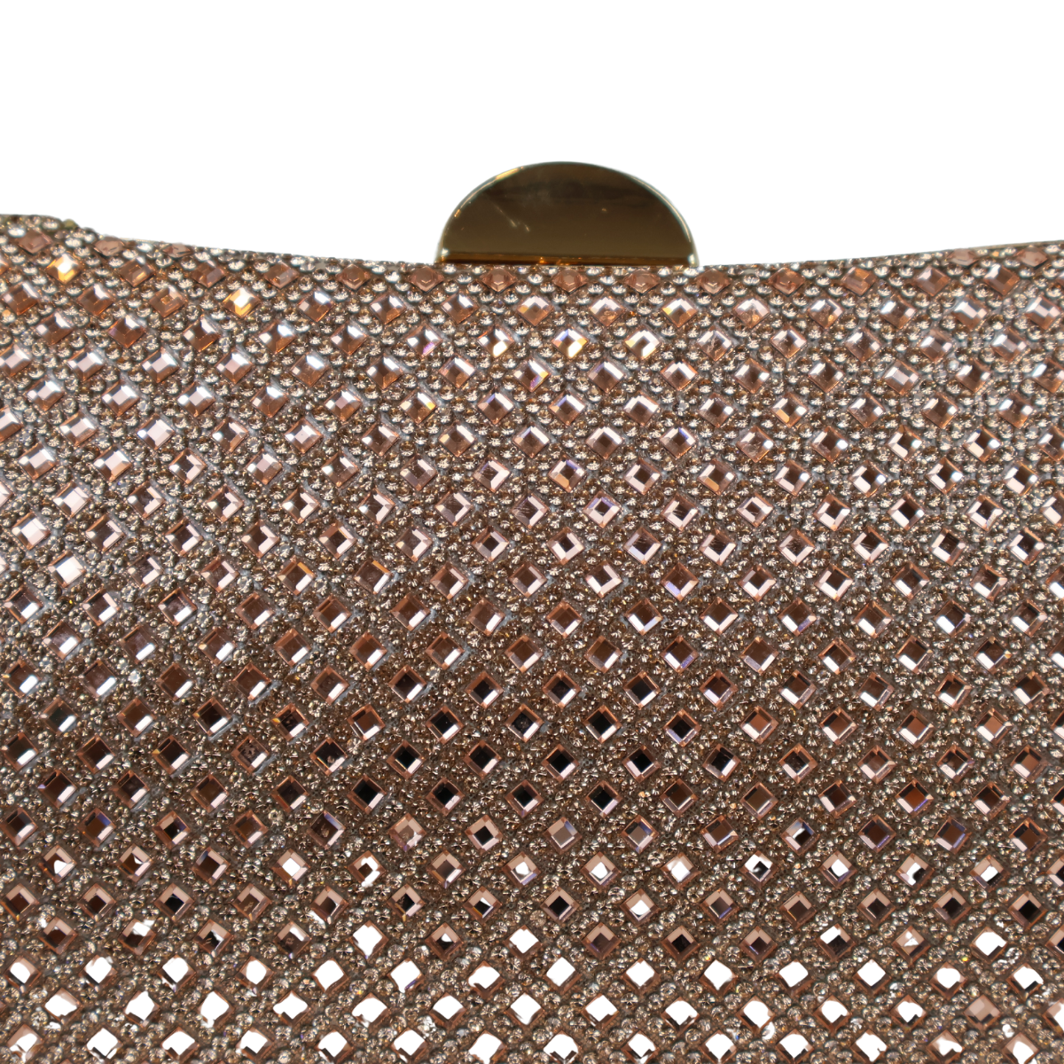 Bolsa Festa Clutch Strass Rosê Gold