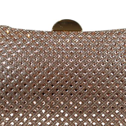 Bolsa Festa Clutch Strass Rosê Gold