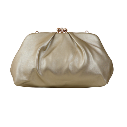 Bolsa de Festa Pouch Bicompartimento Dourada