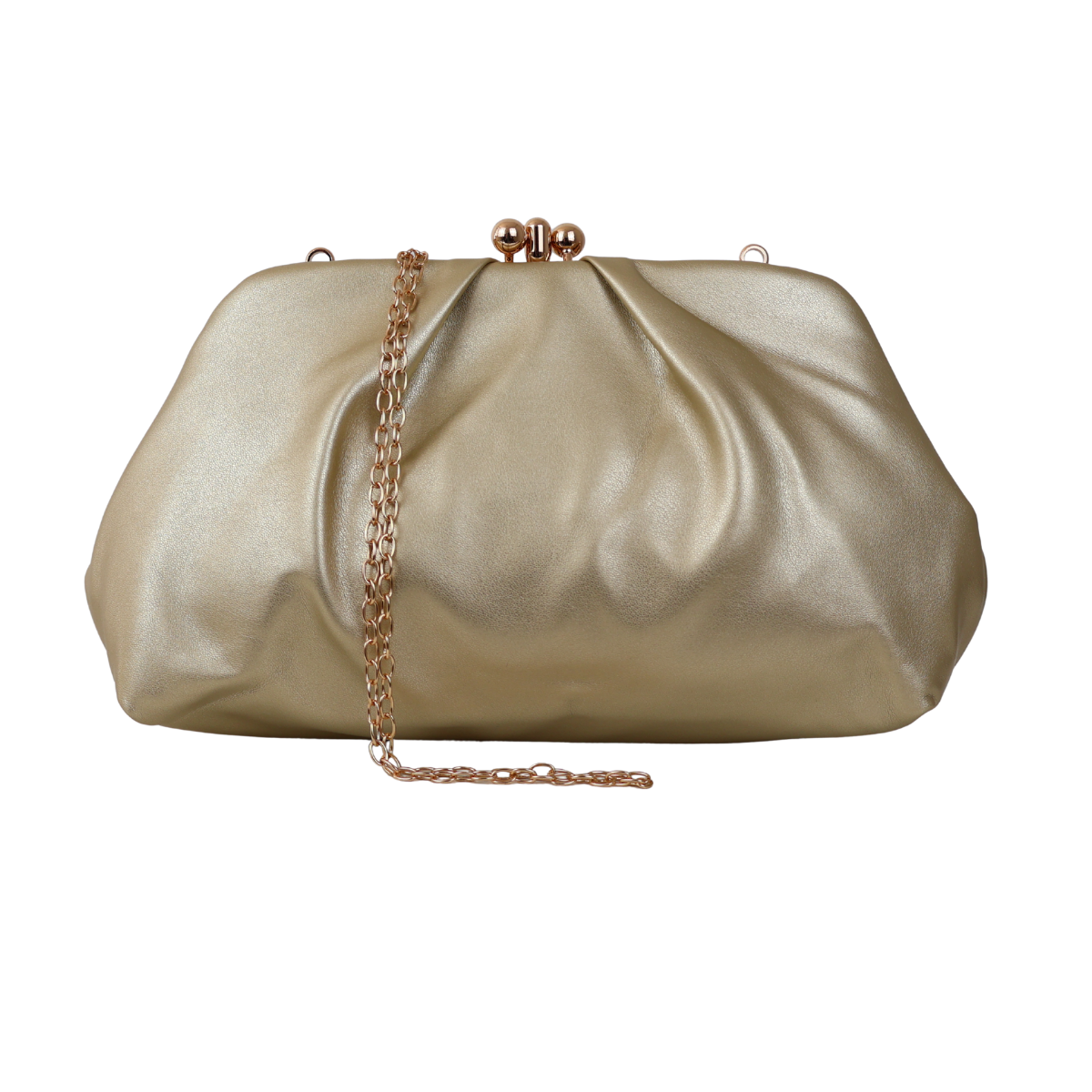 Bolsa de Festa Pouch Bicompartimento Dourada