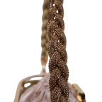 Bolsa de Mão Cesto em Pedraria Champagne - ReUse