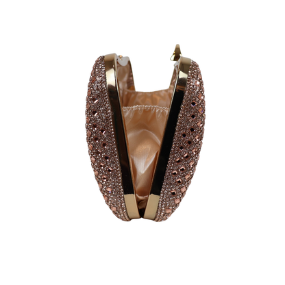Bolsa Festa Clutch Strass Rosê Gold