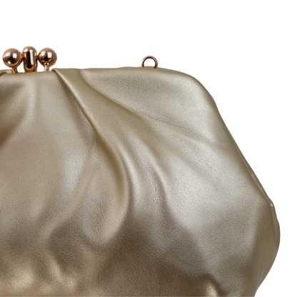 Bolsa de Festa Pouch Bicompartimento Dourada