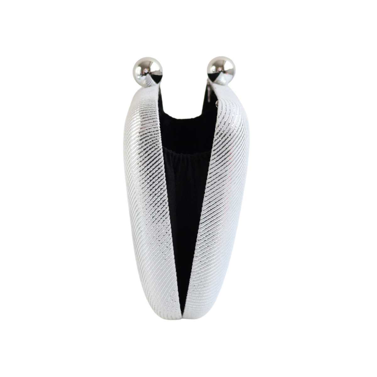 Bolsa de Festa Clutch Vinil Prateada