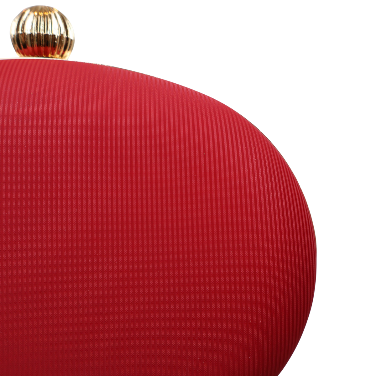 Bolsa de Festa Clutch Tecido Oval Vermelha