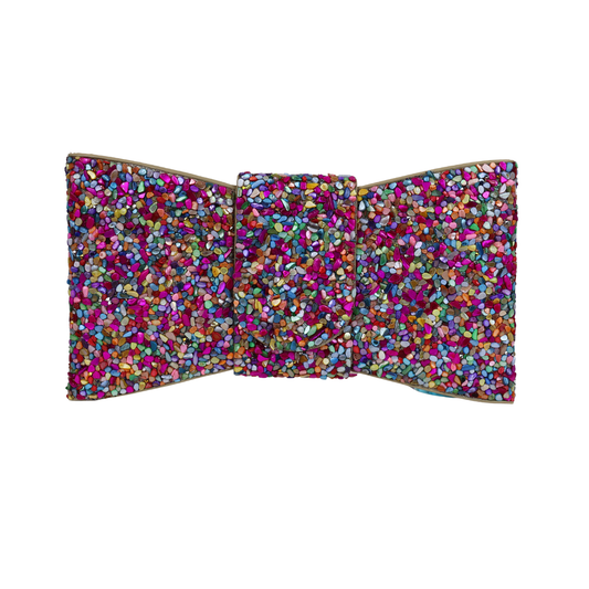 Bolsa Carteira de Festa Clutch Pedraria Colorida