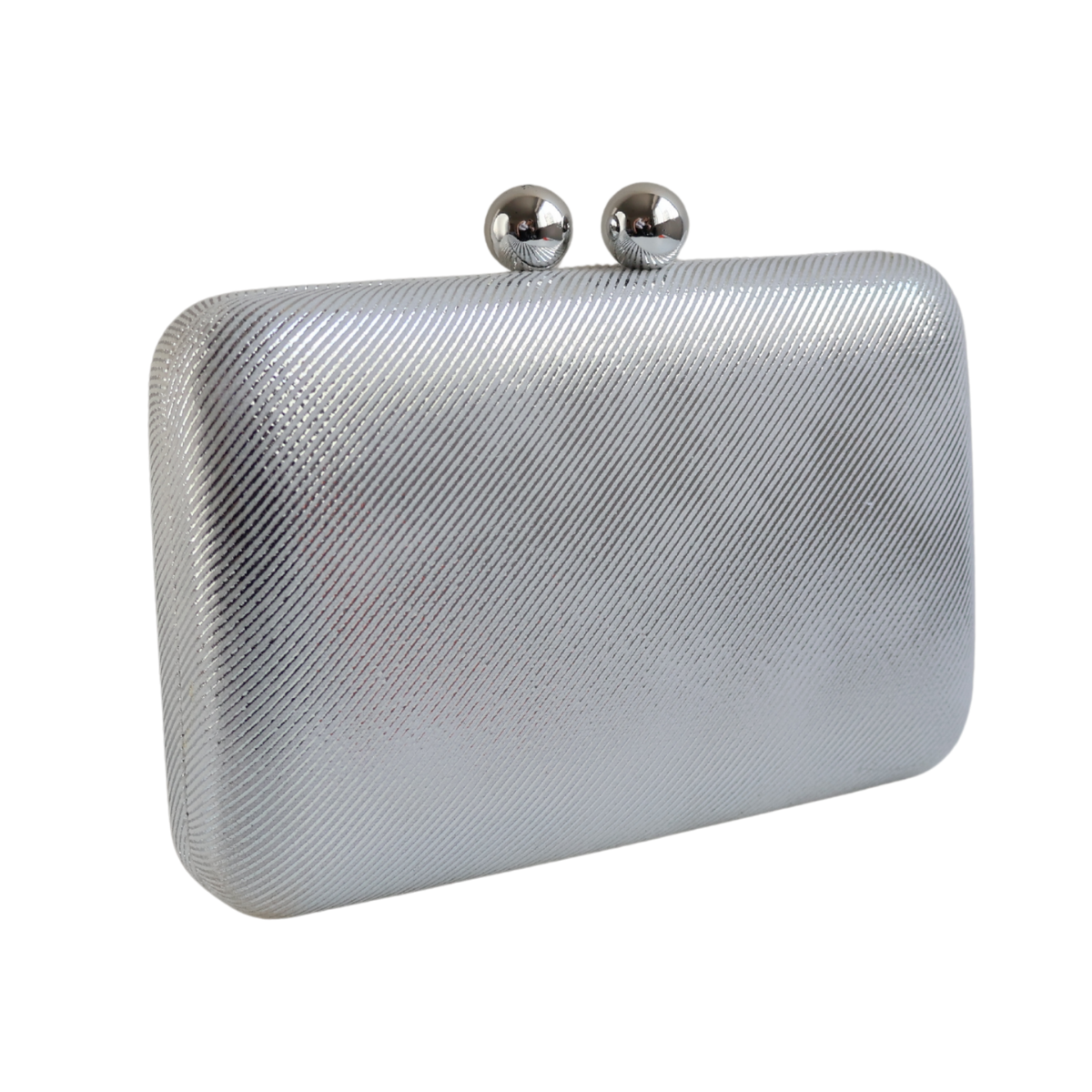 Bolsa de Festa Clutch Vinil Prateada