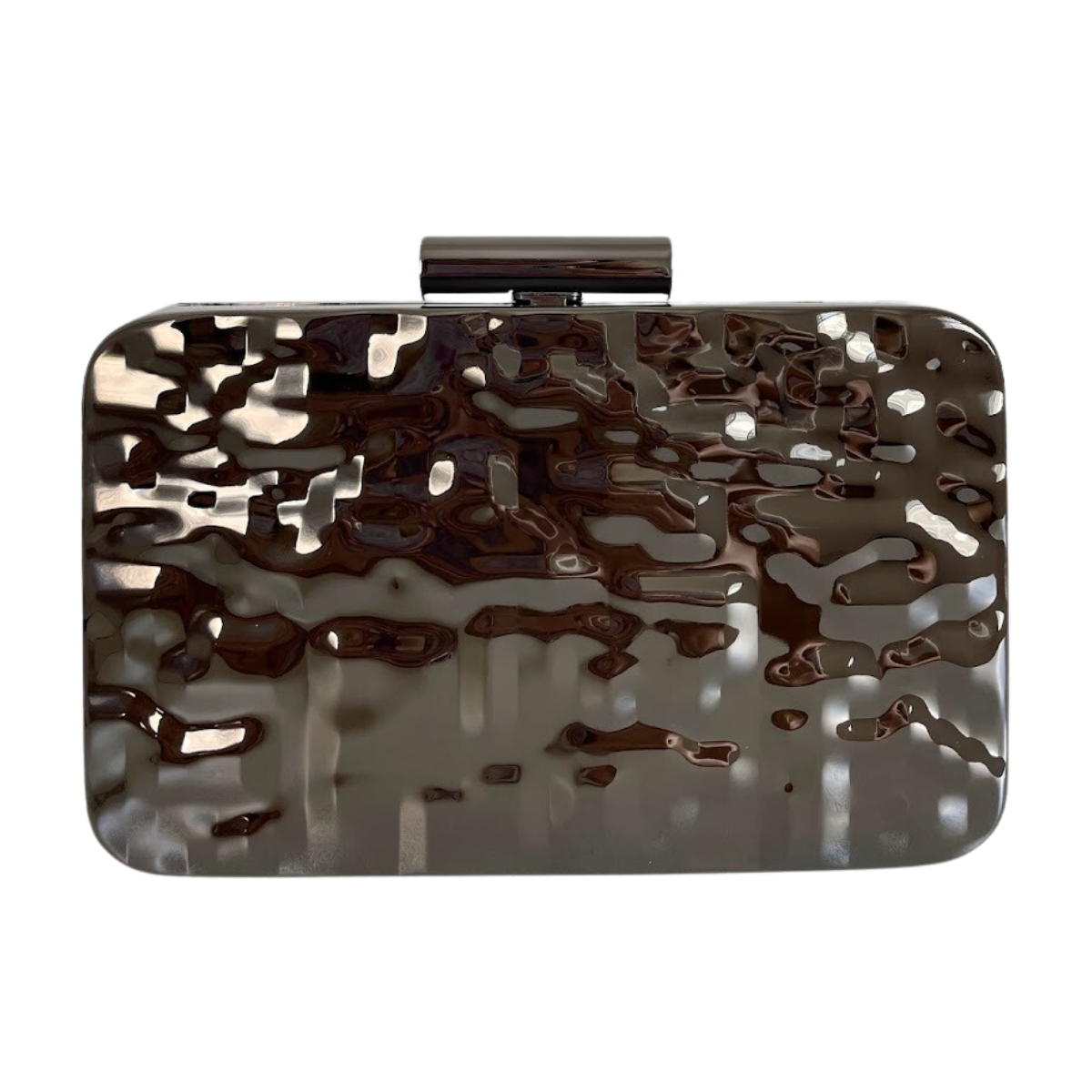 Bolsa de Festa Clutch Prata Grafite Metálica - ReUse