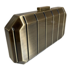 Bolsa Festa Clutch Metal Escovado Ouro Envelhecido - ReUse