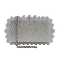 Bolsa de Festa Clutch Acrílico Bolas Branca