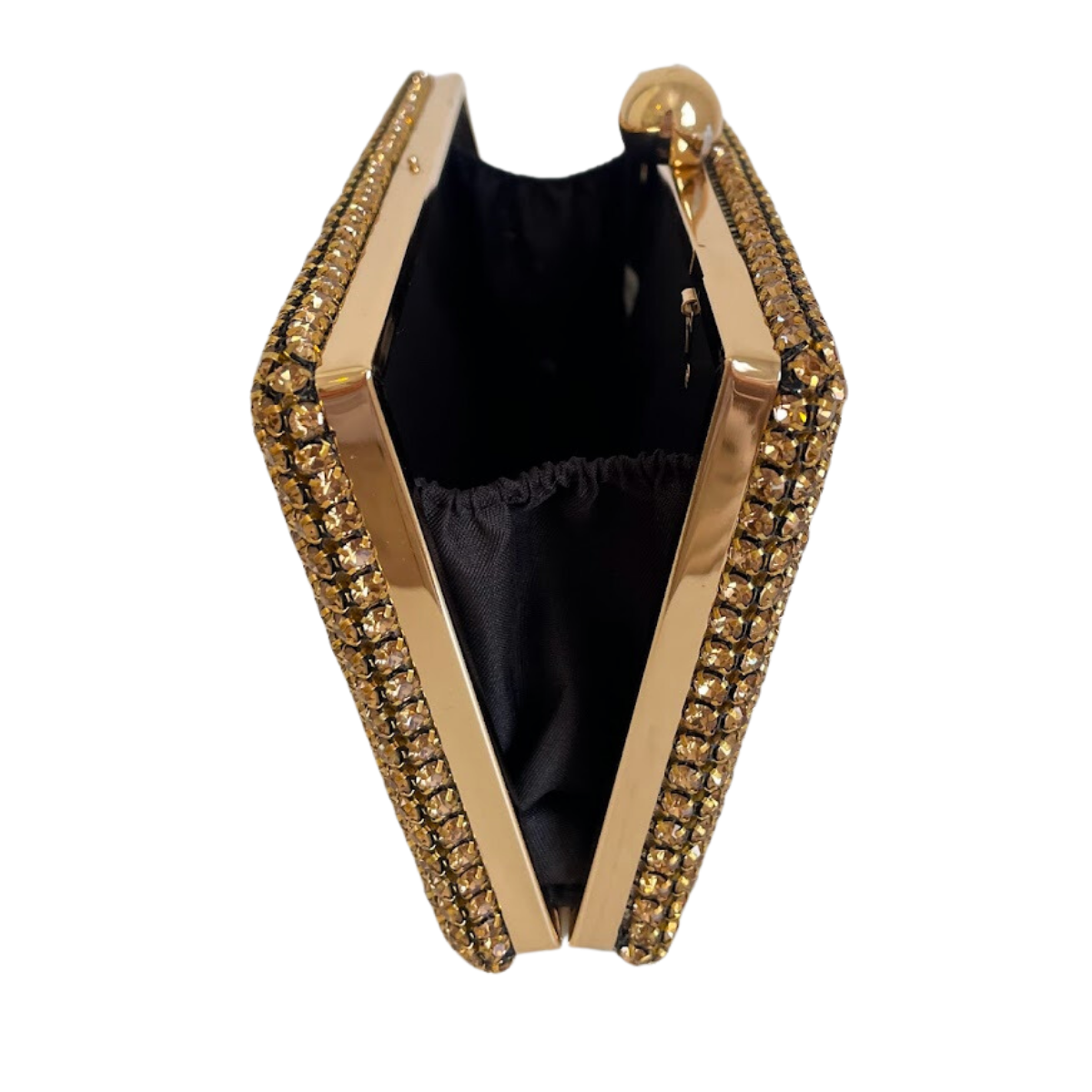 Bolsa de Festa Clutch Strass Dourada Escura - ReUse