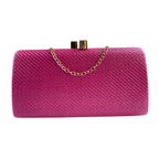 Bolsa de Festa Clutch Palha Rosa