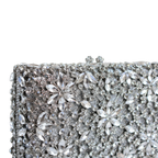 Bolsa Festa Clutch Pedraria Strass Prata