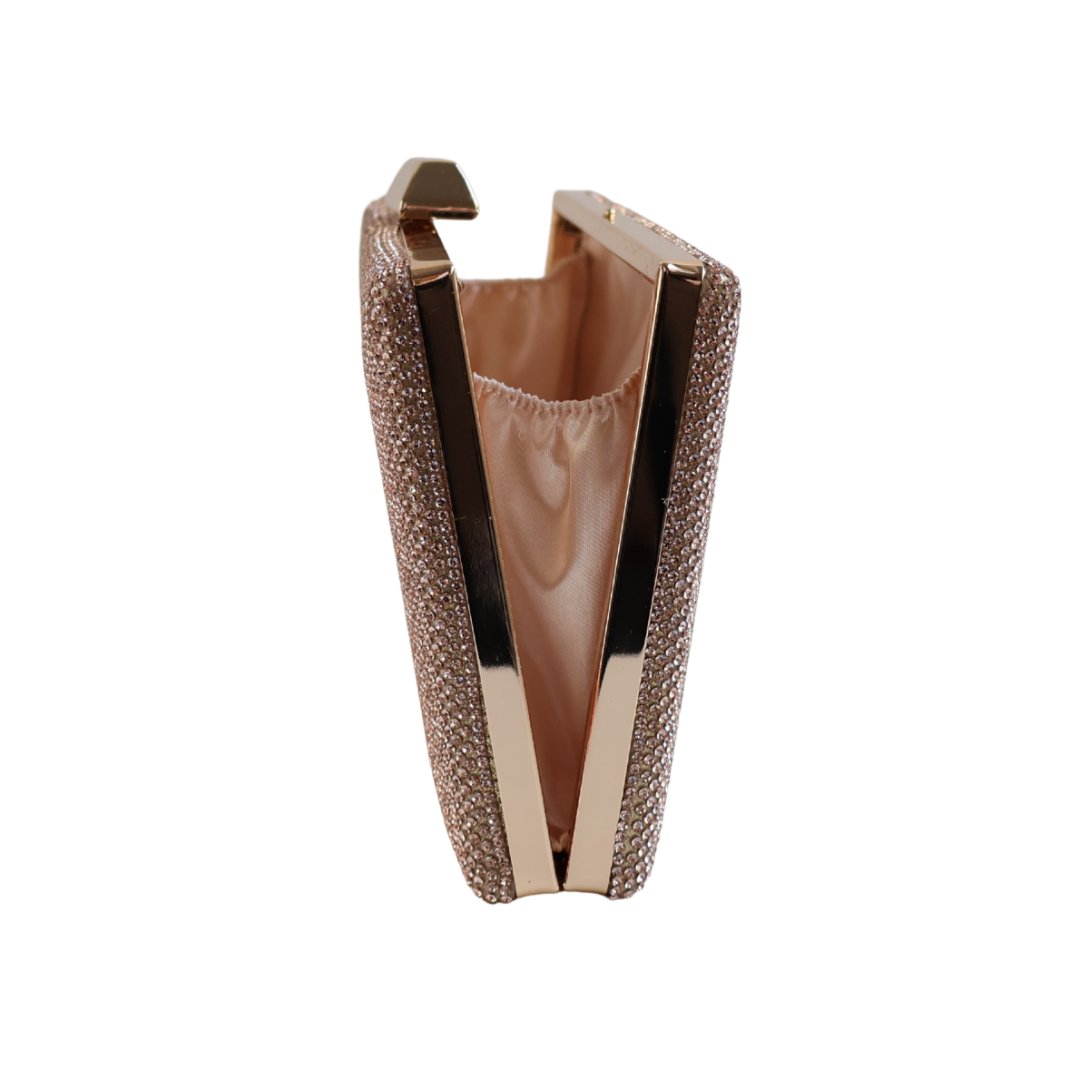 Bolsa Festa Clutch Brilho Rosê Gold