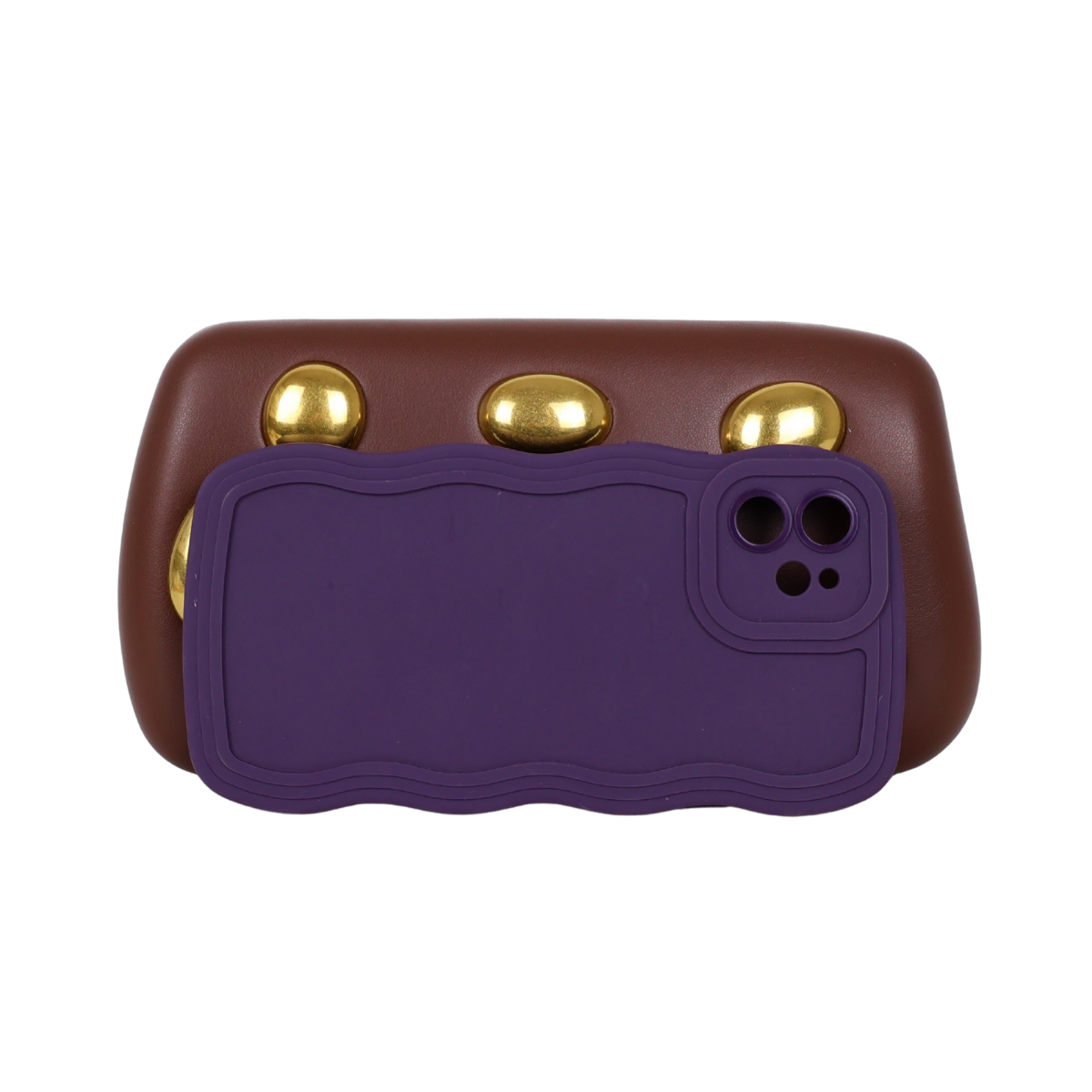 Bolsa Clutch Festa Courino Marrom - ReUse