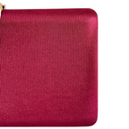 Bolsa Clutch Festa Tecido Fecho de Folha Marsala - ReUse