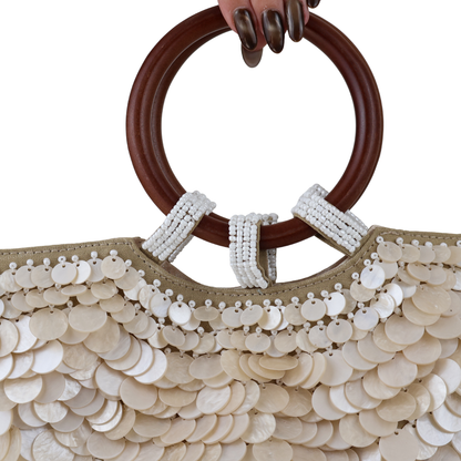 Bolsa de Mão Transversal em Madrepérola