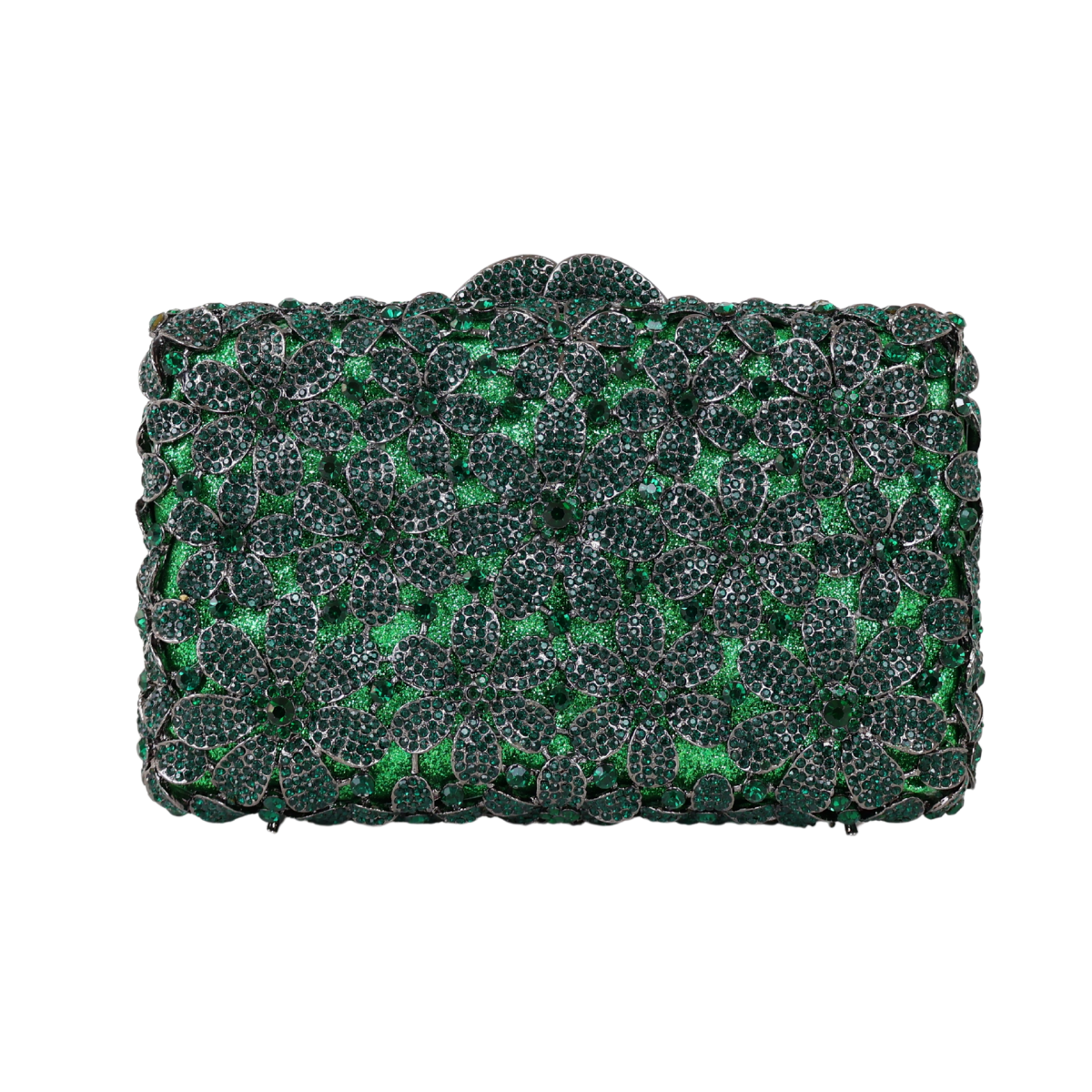 Bolsa Festa Clutch Pedraria Strass Verde