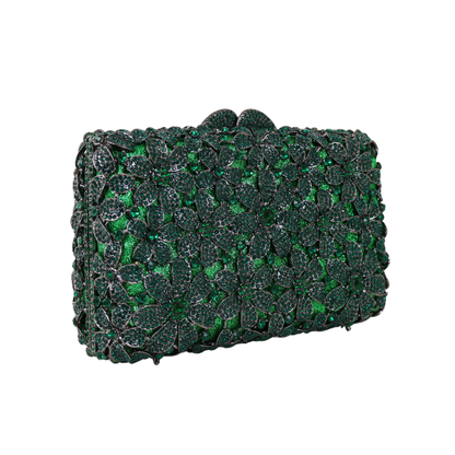 Bolsa Festa Clutch Pedraria Strass Verde