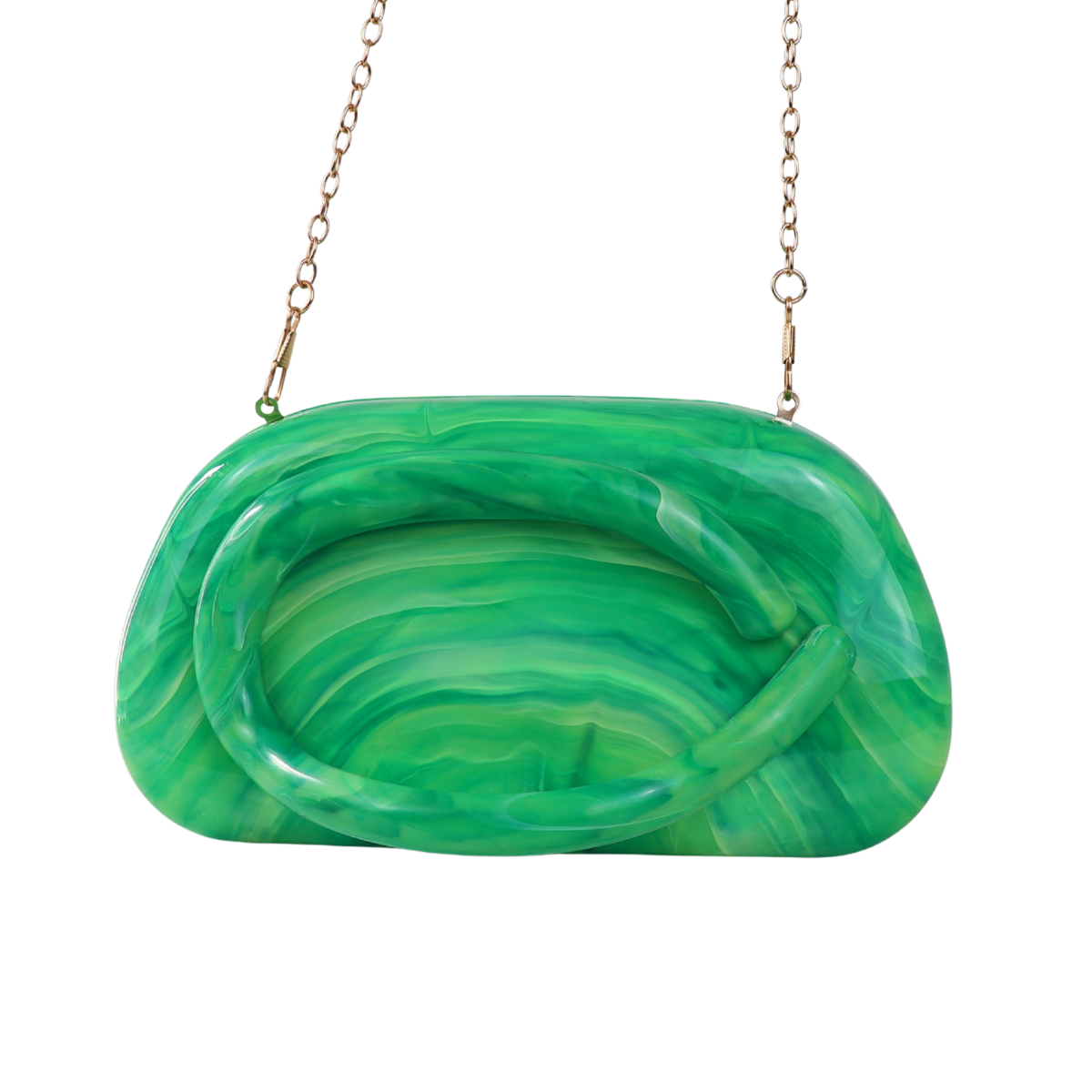 Bolsa de Festa Clutch Acrílico Verde