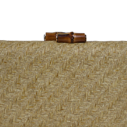 Bolsa de Festa Clutch Palha Bege