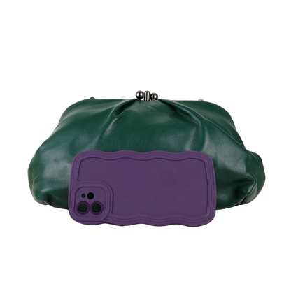 Bolsa de Festa Pouch Bicompartimento Verde