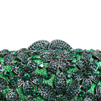 Bolsa Festa Clutch Pedraria Strass Verde