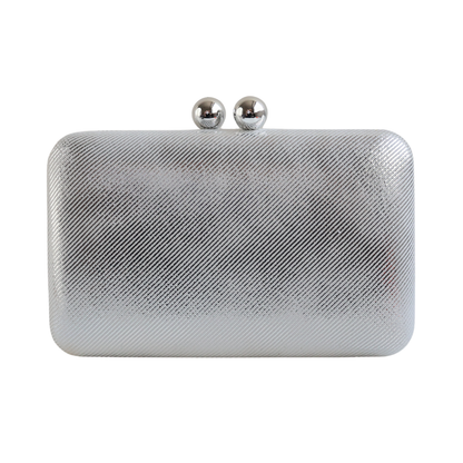 Bolsa de Festa Clutch Vinil Prateada