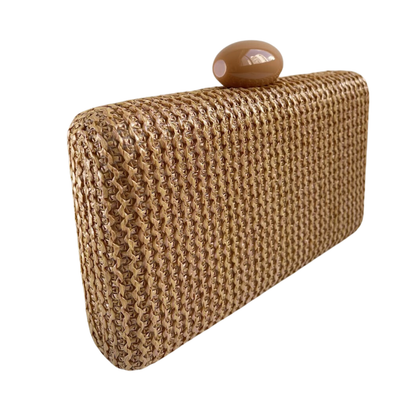 Bolsa Clutch Festa Palha Marrom