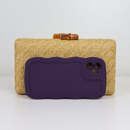 Bolsa de Festa Clutch Palha Bege