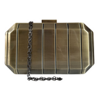 Bolsa Festa Clutch Metal Escovado Ouro Envelhecido - ReUse