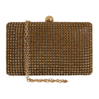 Bolsa de Festa Clutch Strass Dourada Escura - ReUse