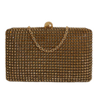 Bolsa de Festa Clutch Strass Dourada Escura - ReUse