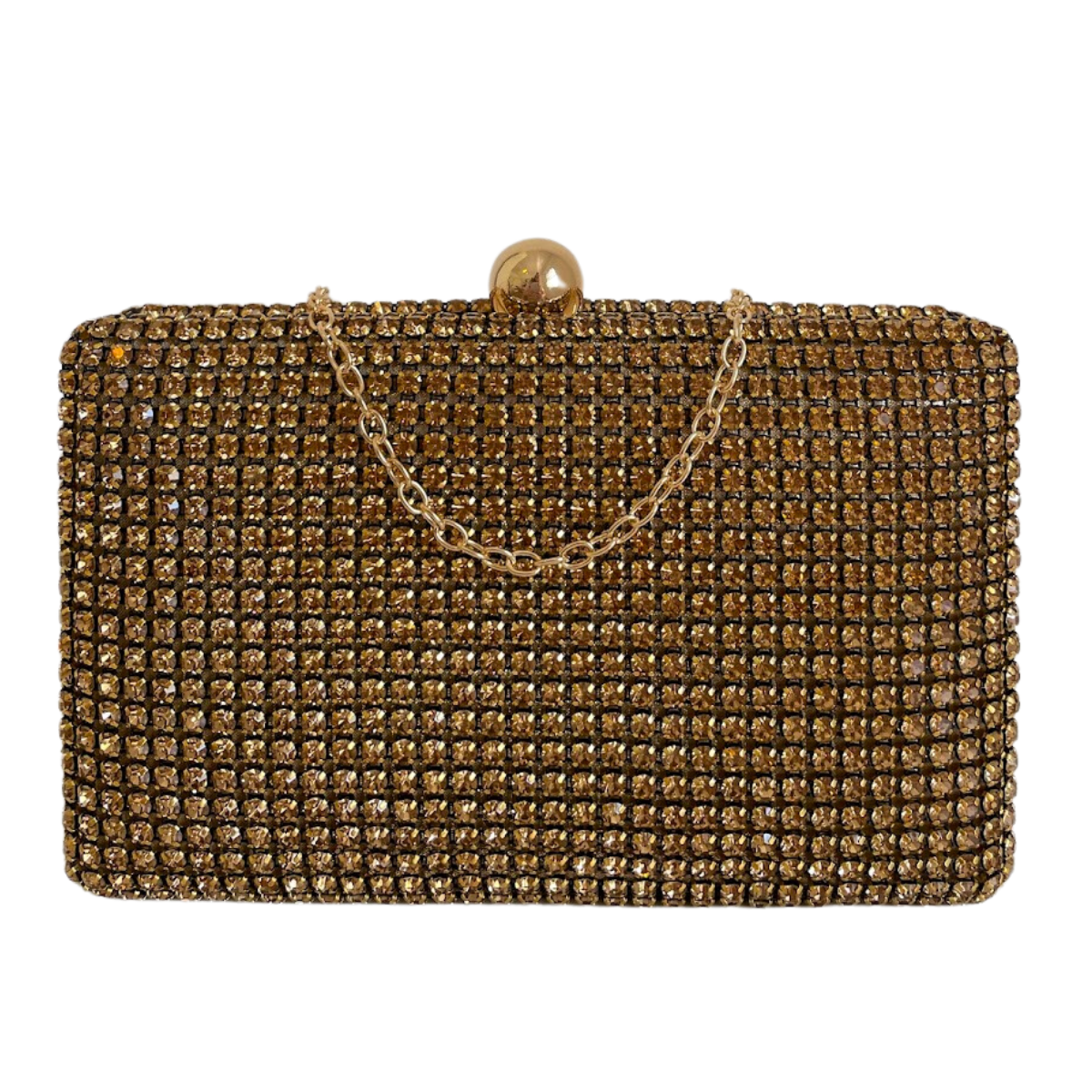 Bolsa de Festa Clutch Strass Dourada Escura - ReUse
