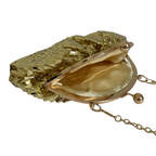 Bolsa de Festa Clutch Lantejoula Dourada